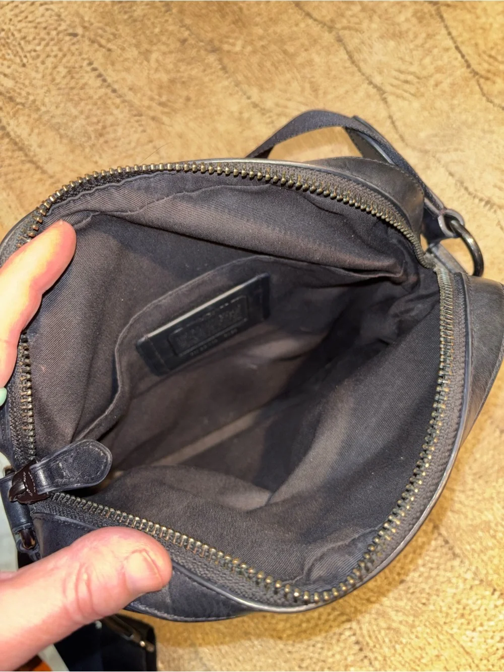 Coach Houston Flight Bag Black Signature Canvas Crossbody Black and Grey Logo
